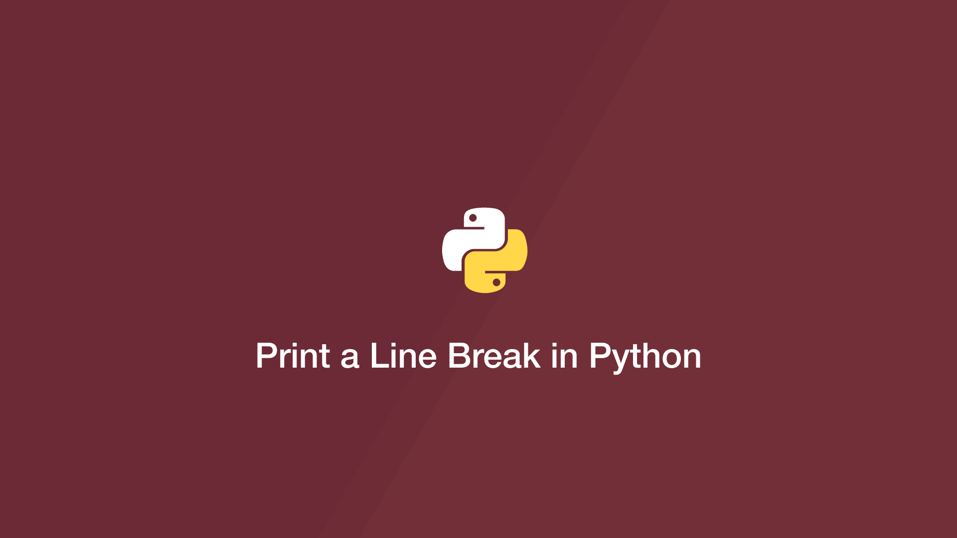  How To Print A Line Break In Python SkillSugar