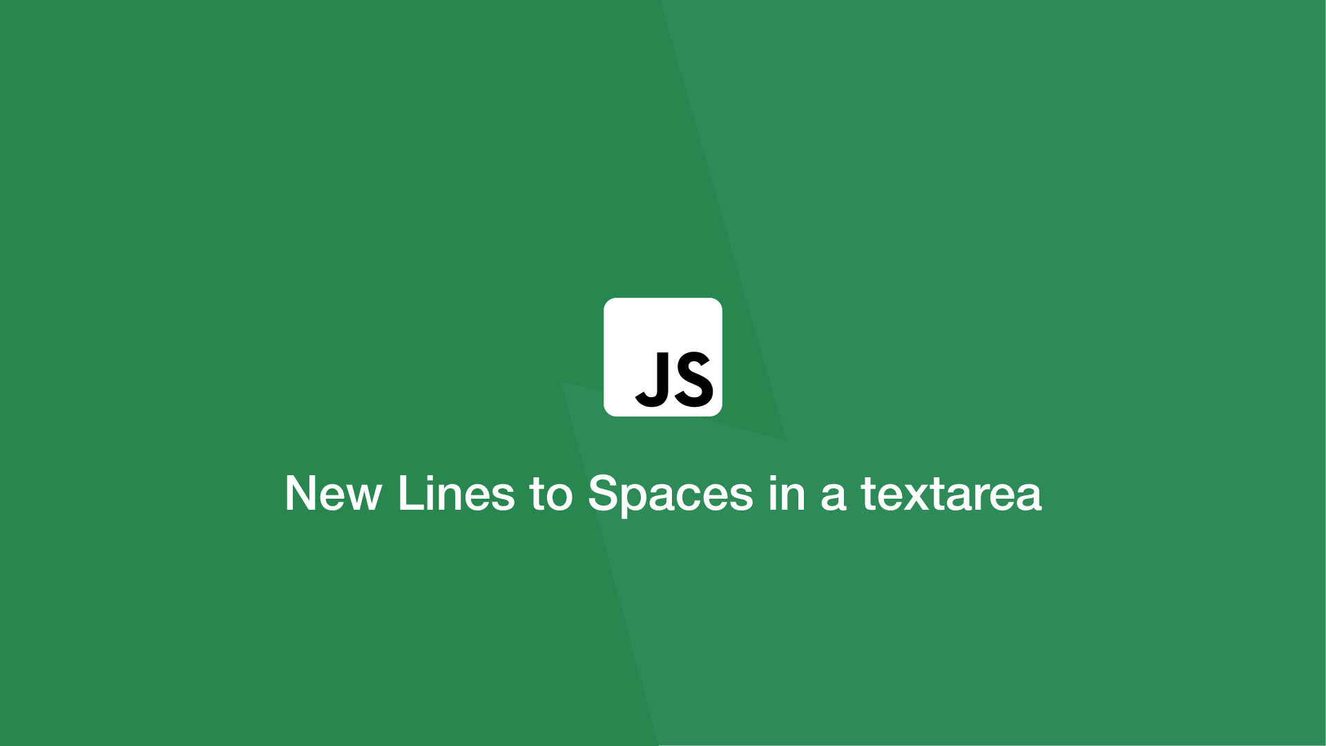 JavaScript Replace New Line Characters In A Textarea With Spaces 