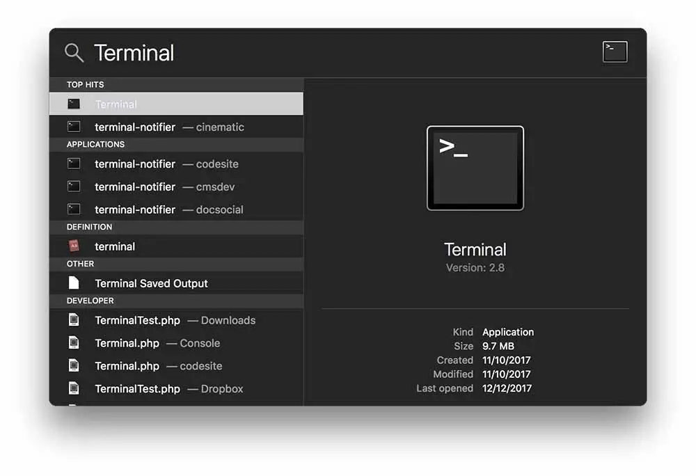 open terminal in finder