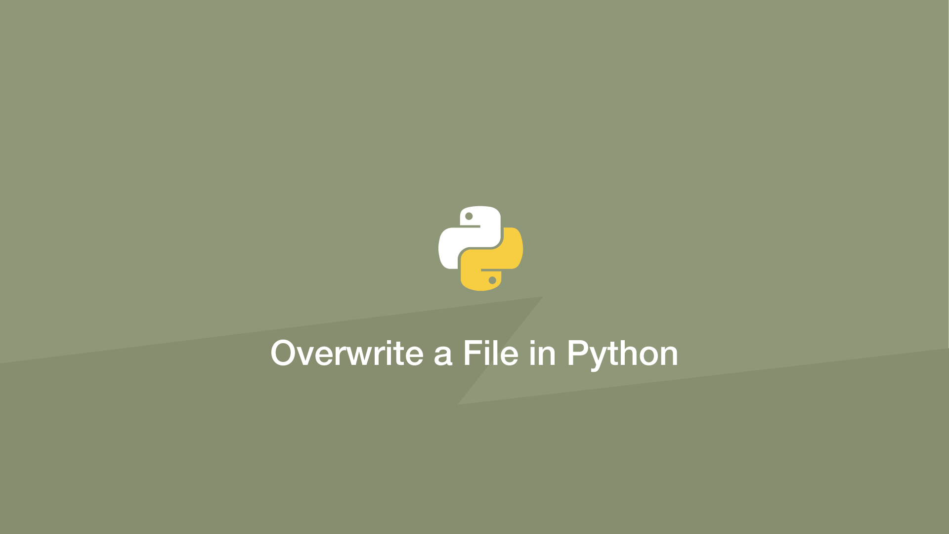 Overwrite A File In Python SkillSugar