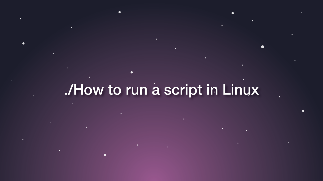 How To Run A Script In Linux Command Line SkillSugar