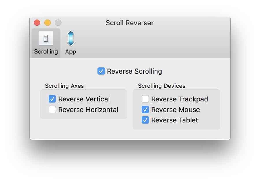 macbook reverse scroll direction